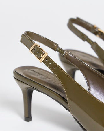 Aspen Pointy Toe Slingback Shoes - Wide Fit (E)