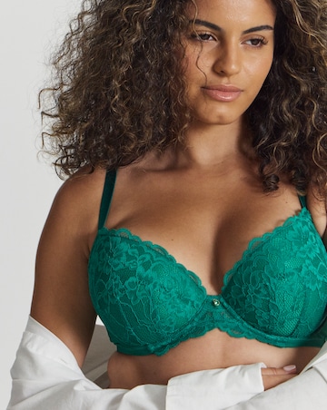 Ann Summers Sexy Lace Planet Padded Plunge Bra Green