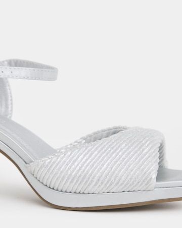 Eve Pleated Two Part Platform Heels - Extra Wide Fit (EEE)