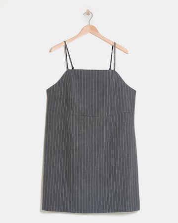 Pinstripe Tailored Pinafore Dress