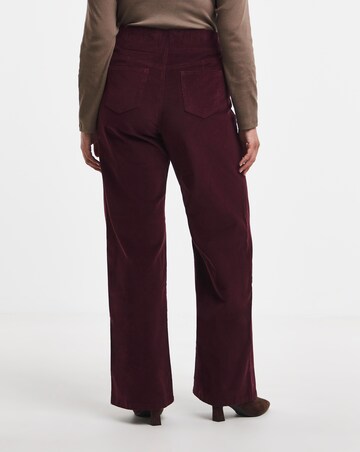Burgundy Cord Weekender Wide Leg Jegging