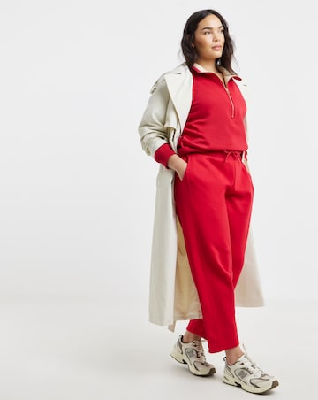 Simply Be Red Barrel Leg Jogger