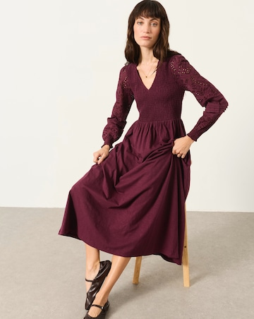 Fatface Dani Broderie Midi