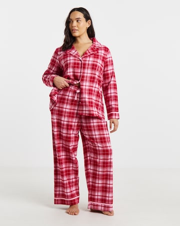 Pretty Secrets Check Button Through Pyjama Set Mini Me - Womens