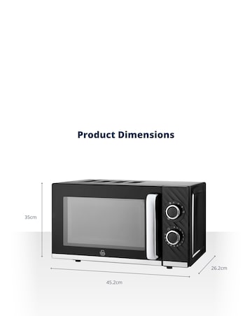 Swan Windsor Microwave Black