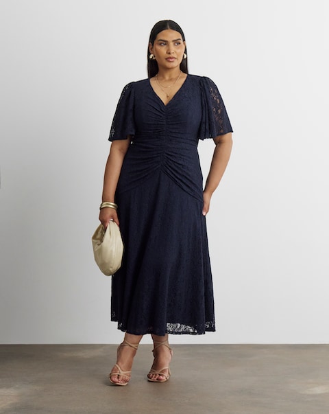 Joanna Hope Stretch Lace Midi Dress