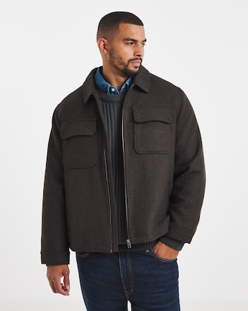 Jack & Jones Premium Wakefield Wool Blend Jacket - Chocolate