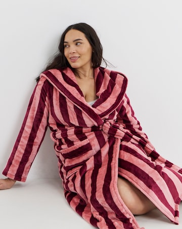 Pretty Secrets Supersoft Stripe Maxi Dressing Gown