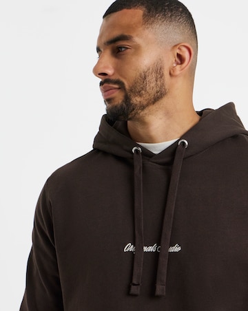 Jack & Jones Norrebro `Originals Studio` Embroidered Sweat Hoodie - Brown