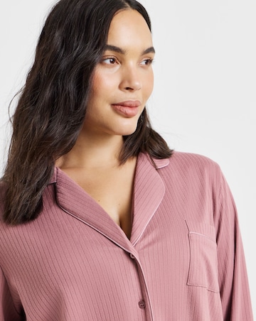 Figleaves Soft Knit Ribbed Pj Set