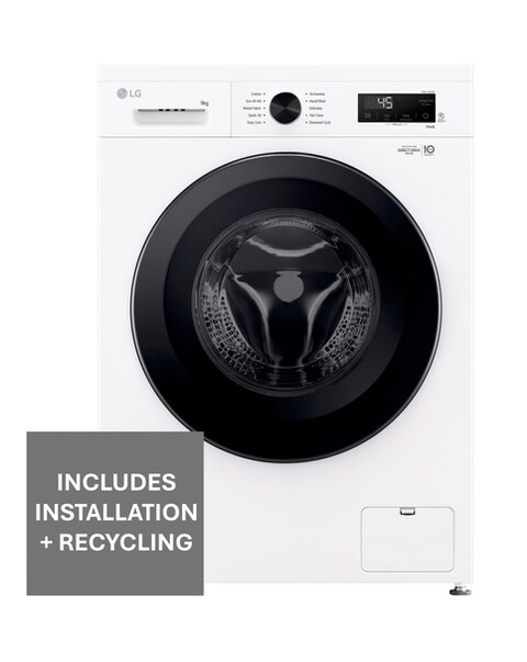 LG X10 Series F4X1009NWK 9kg 1400rpm WiFi Washing Machine White + Install