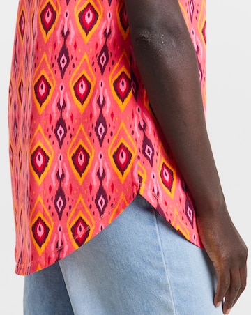 2 Pack Short Sleeve Curved Hem Longline Tops