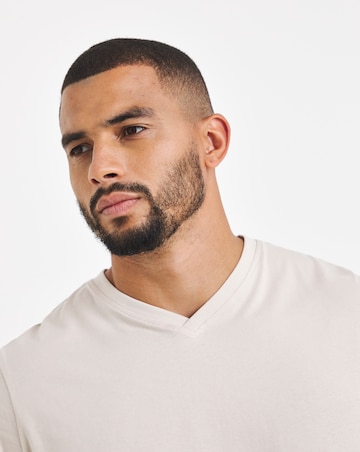 Pure Cotton V Neck T-Shirt Long