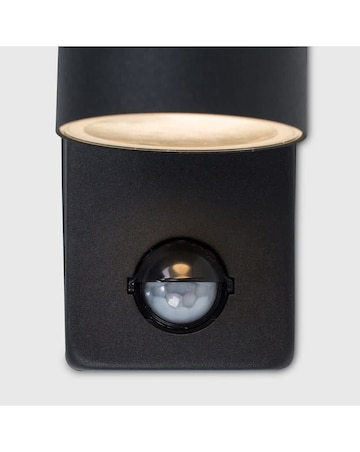 ValueLights Black Outdoor Up Down IP44 PIR Motion Sensor Light - Bulb Included