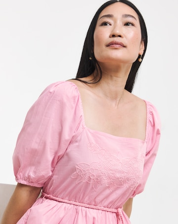 Anise Pink Off The Shoulder Tiered Dress