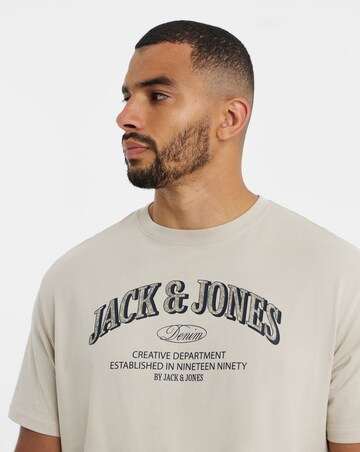 Jack & Jones Denver Logo T-Shirt - Moonbeam