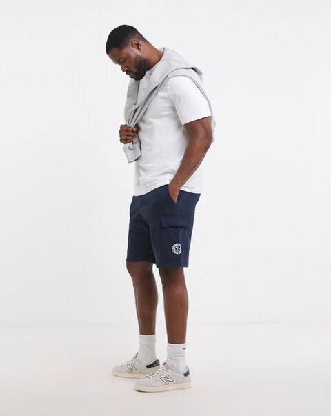 JACK & JONES Gordon Alliance Sweat Cargo Shorts - Navy
