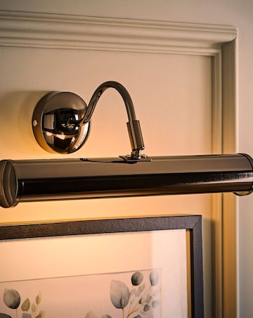 ValueLights Gemini Twin Picture Wall Light Black Chrome