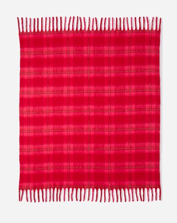 Faux Mohair Checked Throw