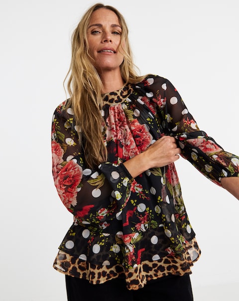 New In - Georgette Blouson Sleeve Blouse