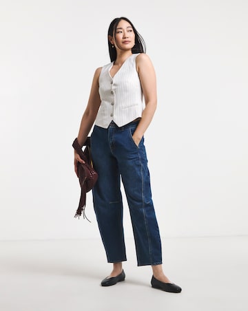 Pinstripe Linen Waistcoat