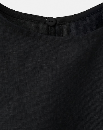 Mango Linen Top With Ties
