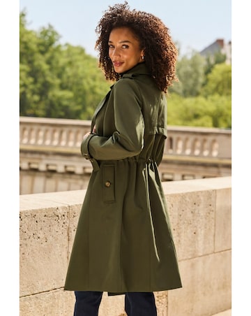 Sosandar Cinched Waist Trench Coat