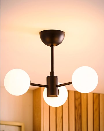 ValueLights Marlow Matte Black Multi Arm Ceiling Light