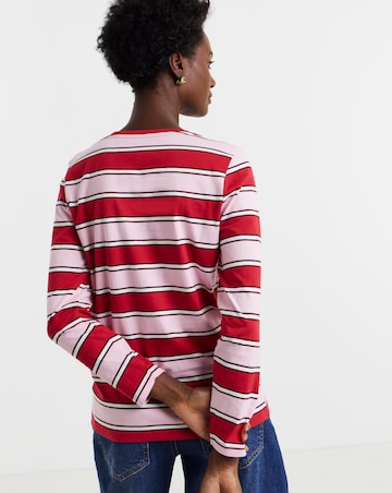Red, Brown, Purple, Stripe, Black, Khaki. Pink 7 Pack V-Neck Long Sleeve T-Shirt