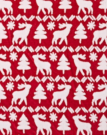 Christmas Reindeer and Trees Throw