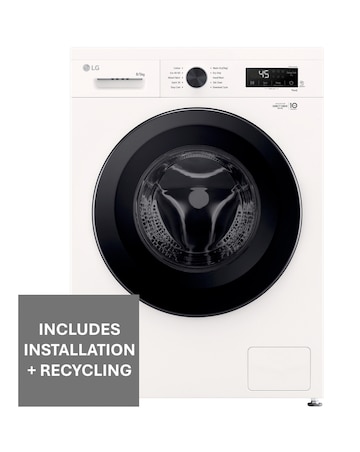 LG X10 W4X1085NWK 8kg/5kg 1400 Spin Washer Dryer - White + Install