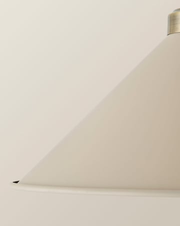 ValueLights Morgan Beige Taper Shade with Brushed Brass Fitting