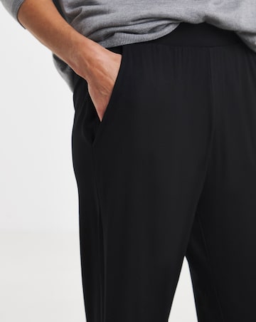 2 Pack Black Jersey Wide Leg Trousers