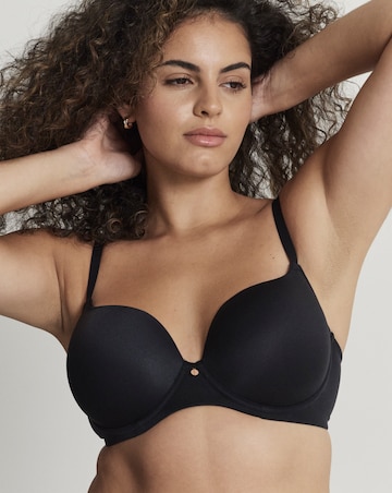 Figleaves Smoothing Sweetheart Full Cup Underwired T-Shirt Bra (B-H) Black