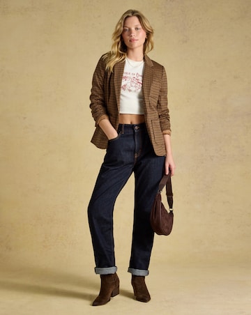 Joules Albury Check Jersey Blazer