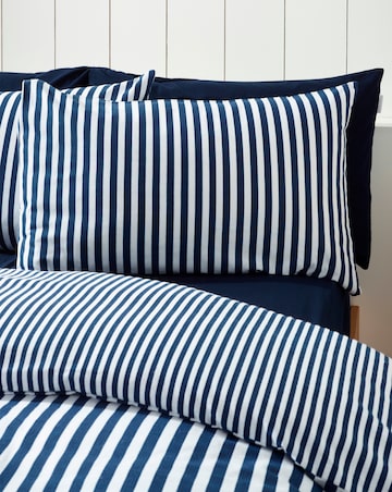 Catherine Lansfield Brushed Stripe Duvet Cover Set