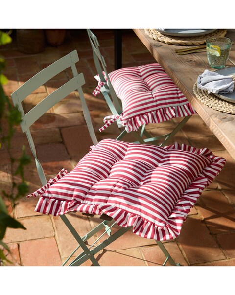 Wylder Millie Ruffle Outdoor Seat Pads - 2 Pack