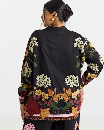 Simply Be Floral Print Placement Shirt