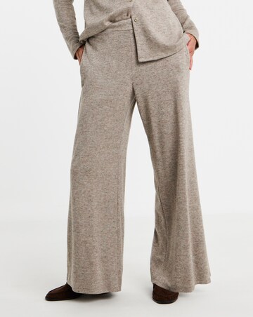 Chocolate Soft Touch Wide Leg Jogger