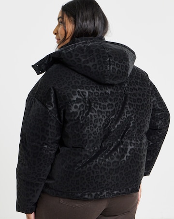 Leopard Printed Padded Coat