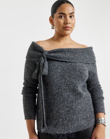 Diamante Bardot Jumper