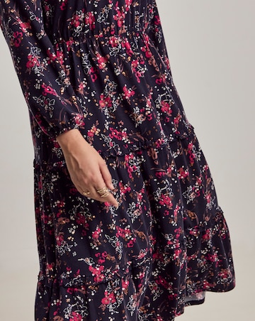 Julipa Petite Metalic Tiered Midi Dress