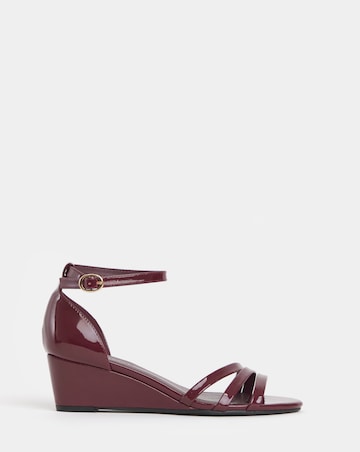 Haze Two Part Low Wedge Sandals - Wide Fit (E)