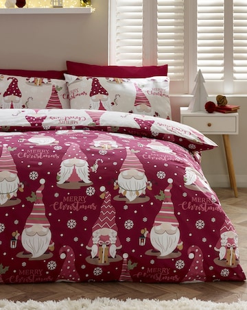 Catherine Lansfield Christmas Gonks Duvet Cover Set
