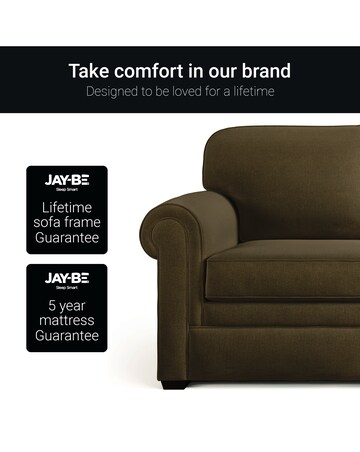 Jay-Be Heritage Luxe Velvet 2 Seater Sofa Bed with E-Pocket Mattress