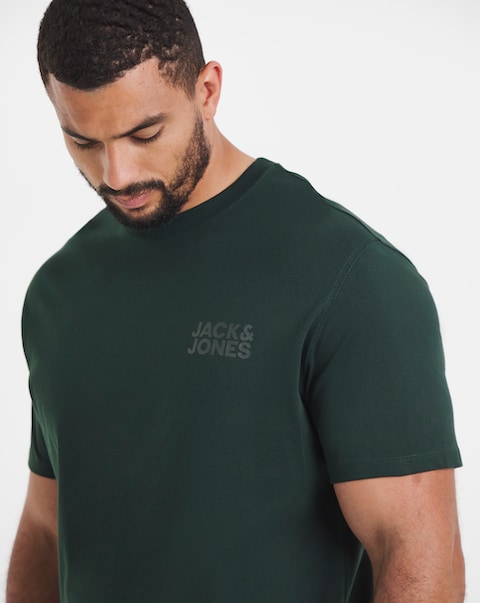 Jack & Jones Short Sleeve Corp Logo Tee - Grey Blue