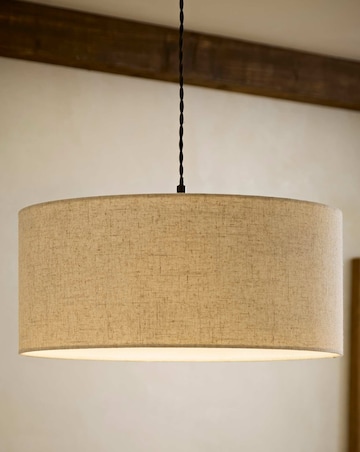 ValueLights Reni Squat Linen Drum Shade