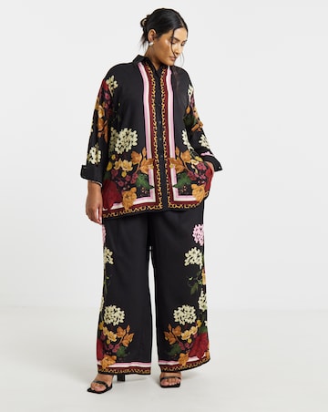 Simply Be Floral Print Placement Shirt
