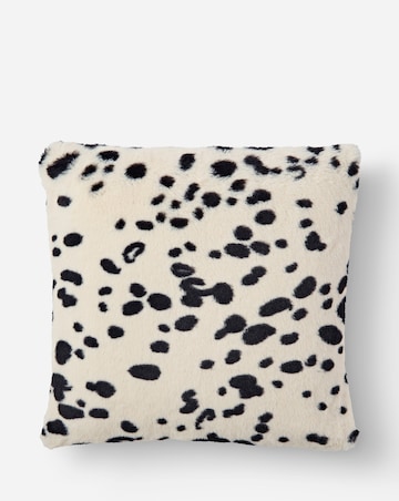 Snow Leopard Faux Fur Cushion