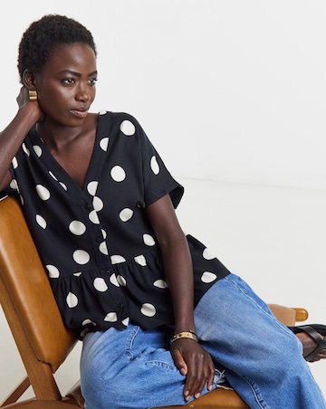 Short Sleeve Button Through Top